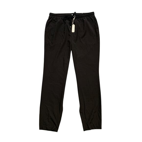 Max Studio Pants Womens XL Extra Large Black Elastic Waist Drawstring Mid Rise - Picture 1 of 12